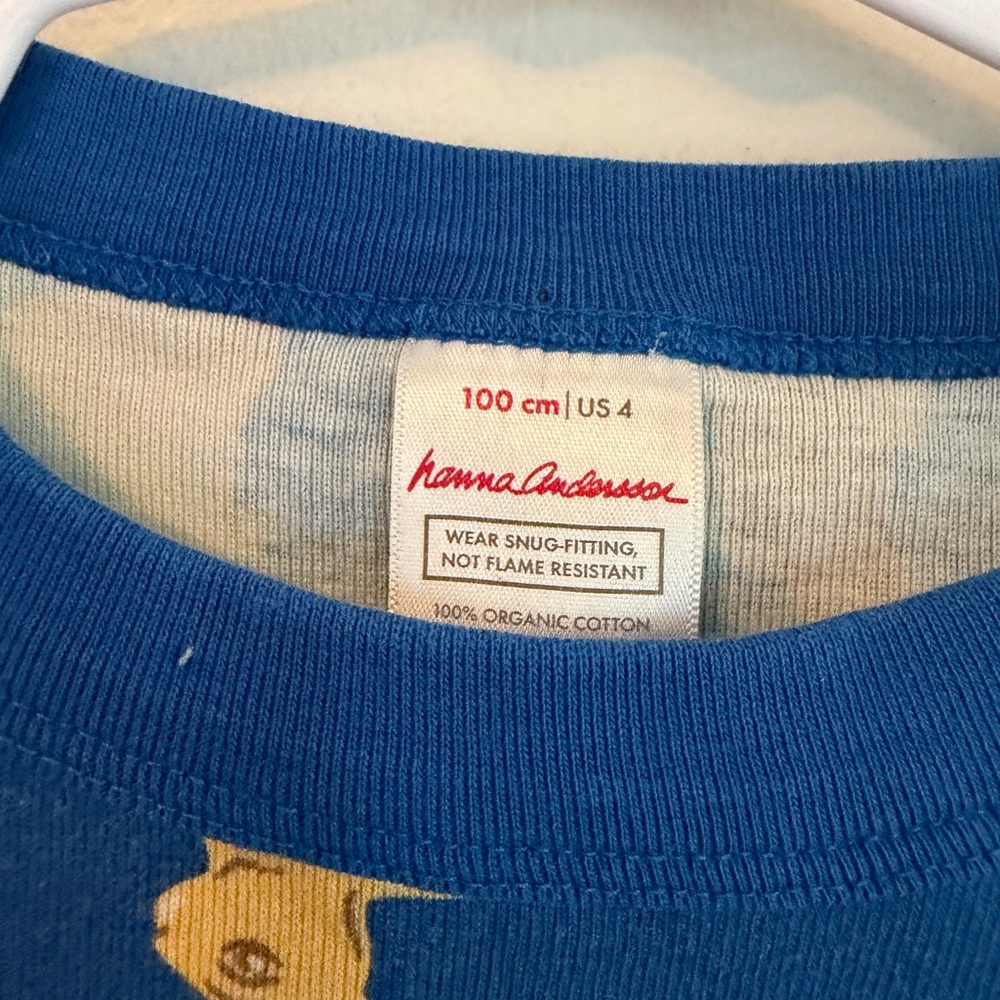 Hanna Andersson Blue Bunny Print Pajama Set - Picture 4 of 4